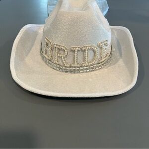 White Bride Cowboy Hat